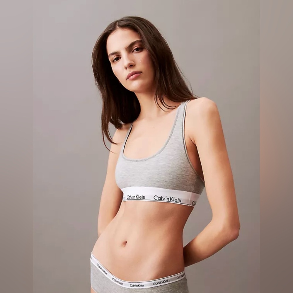 NWT Calvin Klein Modern Cotton Unlined Bralette 2 Pack | S
